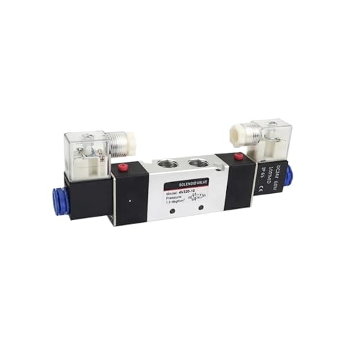 4V320-10 5 Way 2 Position Double Headed Control Power Down Hold Pneumatic Directional Air Solenoid Valve(With 4mm fittings,AC110V) von KEXOTRACB