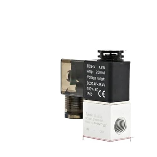 Luftmagnetventile 2V025-08 2 Positionen 2 Anschlüsse 1/4 Zoll Normalerweise geschlossenes Ventil Pneumatisches Magnetventil 12 V 24 V 110 V 220 V Volt(2v025-08 w 2pcs 802,DC12V) von KEXOTRACB