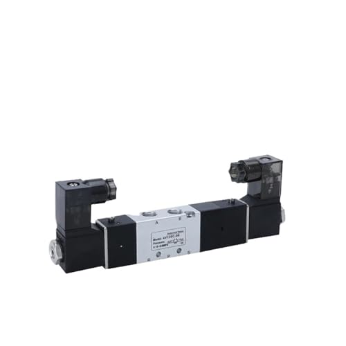 Magnetventil 4V130C-06 Doppelkopf Doppelsteuerung 5-Wege 3-Position Power Down Hold Pneumatisches Wegeventil(With 4mm Fittings,AC220V) von KEXOTRACB
