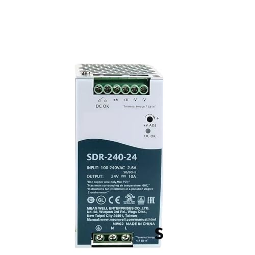 SDR-240 SDR-240-24 SDR-240-48 24V rail 24/48V DC switching power supply 240W active PFC Industrial DC(SDR-240-48 48V) von KEXOTRACB