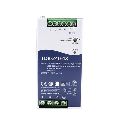 TDR-240 Series 240W Three Phase Slim DIN Rail Power Supply with Power Factor Correction TDR-240-24 TDR-240-48(TDR-240-24) von KEXOTRACB