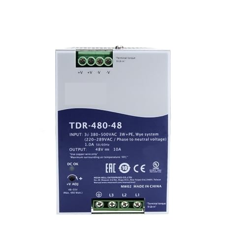 TDR-480 Switching power Supply three-phase 380V to 24V/48V DC guide type drt 480W TDR-480-24 TDR-480-48(TDR-480-24) von KEXOTRACB