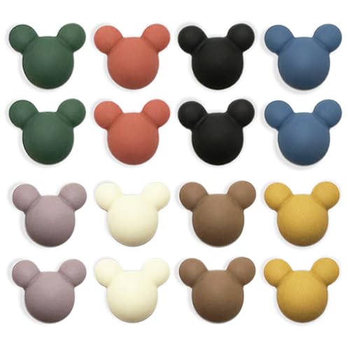 16 Stück mattierte Magnete, kleine, bunte dekorative Magnete, leistungsstarke Magnete, Büromagnete, Schrankmagnete (16 Stück Mickey) von KEYDUACU