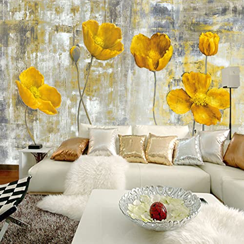 Vlies Fototapete Gelbe handgemalte Mohnblumen 3D Effekt Vlies Tapeten Wandtapete XXL Moderne Wanddeko Wohnzimmer Schlafzimmer Büro Flur 400 cm B x280 cm H Vlies Fototapete Gelbe handgemalte Mohnblumen 3D Effekt Vlies Tapeten Wandtapete XXL Moderne Wanddeko Wohnzimmer Schlafzimmer Büro Flur 400 cm B x280 cm H von KEYESMINER