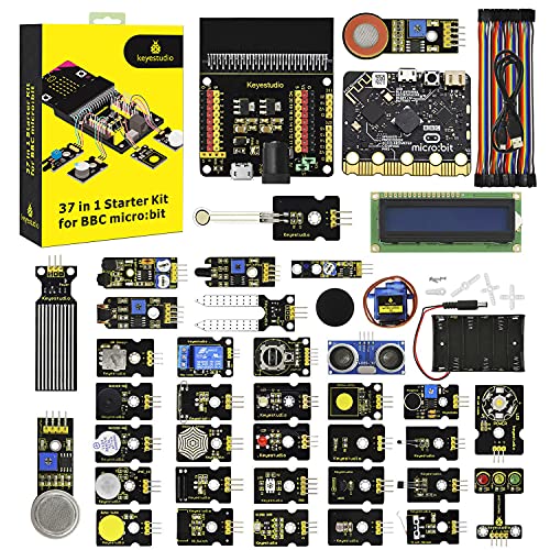 KEYESTUDIO BBC Micro:bit 37 In 1 Sensor Starto Kit | Microcontroller Starter Kit mit Microbit V2, PDF Tutorials und Erweiterungskarte enthalten für Microbit KEYESTUDIO BBC Micro:bit 37 In 1 Sensor Starto Kit | Microcontroller Starter Kit mit Microbit V2, PDF Tutorials und Erweiterungskarte enthalten für Microbit von KEYESTUDIO