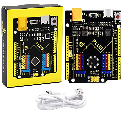 KEYESTUDIO UN0 R3 Plus Board für Arduino IDE mit Typ-C USB-Kabel, 5V 5 A Ausgangsstrom, leistungsfähigere Controller-Platine KEYESTUDIO UN0 R3 Plus Board für Arduino IDE mit Typ-C USB-Kabel, 5V 5 A Ausgangsstrom, leistungsfähigere Controller-Platine von KEYESTUDIO