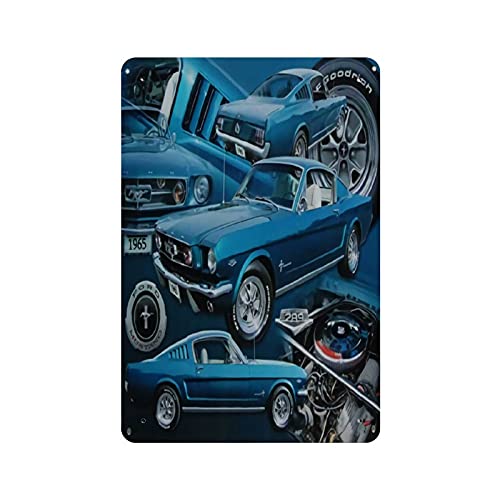 KEYGAMER 1965 Ford Mustang Metall-Blechschild, Vintage-Plakette, Poster, Garage, Bar, Zuhause, Wanddekoration, 20,3 x 30,5 cm von KEYGAMER