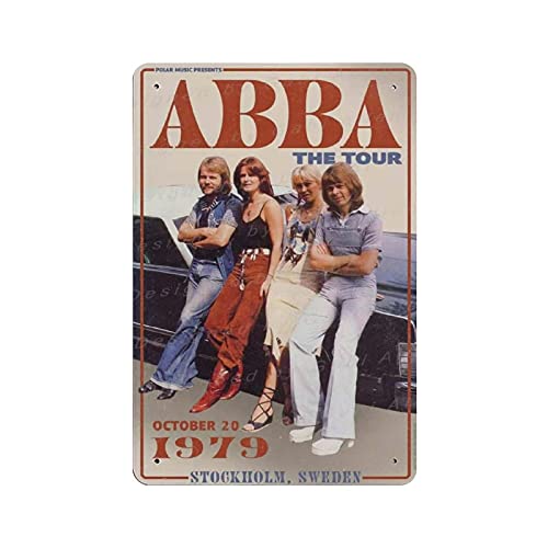 KEYGAMER ABBA The Tour Metall-Blechschild, Vintage, Plakat, Poster, Garage, Bar, Zuhause, Wanddekoration, 20,3 x 30,5 cm von KEYGAMER