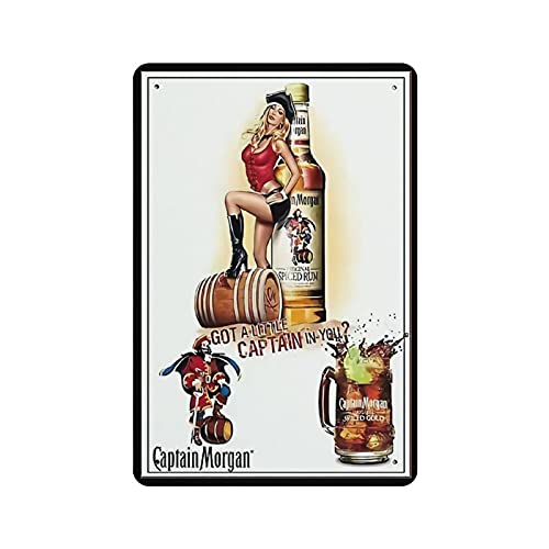 KEYGAMER Captain Morgan Metall-Blechschild, Vintage, Plakat, Poster, Garage, Bar, Zuhause, Wanddekoration, 20,3 x 30,5 cm von KEYGAMER