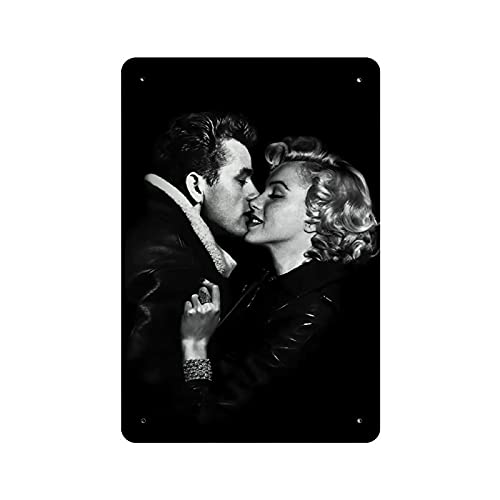 KEYGAMER Marilyn Monroe & James Dean Metall-Blechschild, Vintage, Plakat, Poster, Garage, Bar, Zuhause, Wanddekoration, 20,3 x 30,5 cm von KEYGAMER