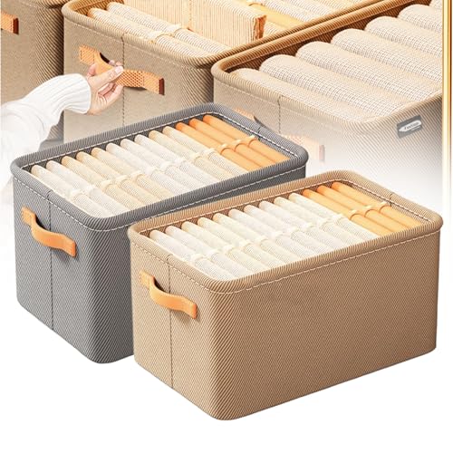 KEYGEM Aluminiumk Cation Multi-Functional Folding Wardrobe, Pickelect Storage Boxes, Ultra Space Clothes Drawer Organizer Closet, Pickelect Foldable Wardrobe Storage Boxes (2pcs,l) von KEYGEM