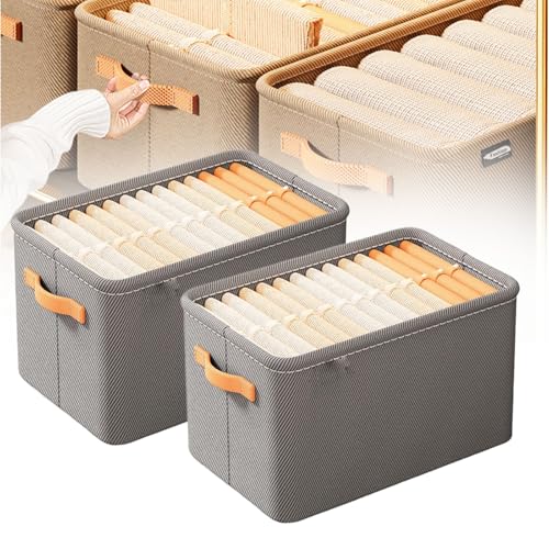 KEYGEM Aluminiumk Cation Multi-Functional Folding Wardrobe, Pickelect Storage Boxes, Ultra Space Clothes Drawer Organizer Closet, Pickelect Foldable Wardrobe Storage Boxes (Gray,m) von KEYGEM