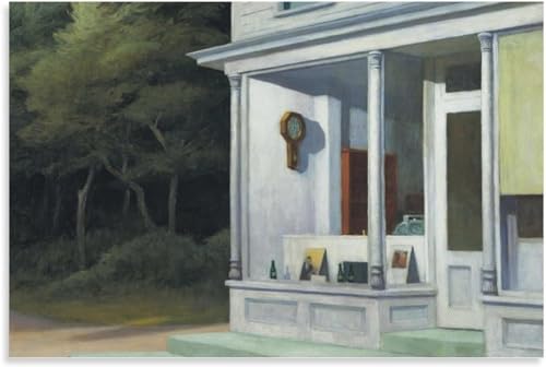 KEYGEM Berühmtes Edward Hopper Poster Edward Hopper Wandkunst Ästhetische Malerei Leinwand Edward Hopper Drucke für Haus Wanddekoration Bild 50x70cm Kein Rahmen von KEYGEM