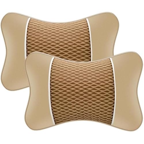 KEYLEON 2 Stück Auto Nackenkissen Kopfstütze für Seat/Cupra Ateca ab 2016, Ergonomische Nackenstütze Kissen Auto Reisekissen Kopfstütze Für Autositze,Beige KEYLEON 2 Stück Auto Nackenkissen Kopfstütze für Seat/Cupra Ateca ab 2016, Ergonomische Nackenstütze Kissen Auto Reisekissen Kopfstütze Für Autositze,Beige von KEYLEON