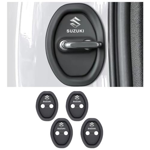 KEYLEON 4 Stück Autotürschlossabdeckung für Suzuki S-Cross 2022-2025, Silikon Türschloss Abdeckung Autotür Abdeckung für Autotürschlossschnalle von KEYLEON