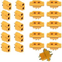 10 Paar XT60 stecker+ 10Paar XT60E-M Einbaustecker lipo Batterie anschlüsse 2Pin Connector Kabelstecker von KEYOUNG