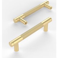 10 Stück Goldfarbene Rändelgriffe für Schränke, 96 mm Lochabstand, Aluminiumgriffe für Küchenschränke & Möbelgriffe für Schubladen 10 Stück Goldfarbene Rändelgriffe für Schränke, 96 mm Lochabstand, Aluminiumgriffe für Küchenschränke & Möbelgriffe für Schubladen von KEYOUNG