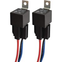 12V 40A SPST 4-Pin Auto Relais mit 12AWG Steckdose, 4-Polig KFZ Fahrzeug Motor Relais mit Drähte,Umschalt Relais, Pack of 2 von KEYOUNG