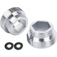 Keyoung - 2er-Pack Wasserhahn Adapter M18 auf M22 - Gewindeadapter für Außengewinde M18 und M22, ideal für Luftsprudler und Waschbecken von KEYOUNG