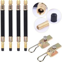 4 x Ventilverlängerung mit Kappen 190mm Universal Extender Adapter Set Flexibel Reifenventilverlängerung Ventil Extender Verbindungsstück für von KEYOUNG