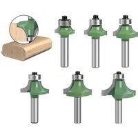 Abrundfräser 8mm Schaft,6 Stück Runde Über Fräser Viertelrundfräser ,Kantenfräser Set mit Kugellager Rundkante Fräser Holzfräser Werkzeug von KEYOUNG