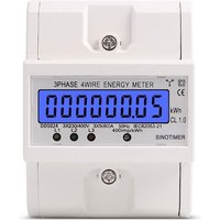 Keyoung - Digitaler Stromzähler mit lcd, 3-Phasen 4-Draht, Wechselstromzähler, Geeicht Stromzähler, Drehstromzähler für din Hutschiene Zwischenzähler von KEYOUNG