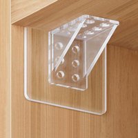 10 Stück Selbstklebende Regalbodenträger, Einlegeboden Halter,Selbstklebend Regalbrett Halterung,für Glashalter, Schränken, Regalbretter, Transparent von KEYOUNG