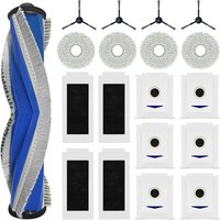 19 Stück Zubehörset für Ecovacs T30 Pro max Saugroboter, 1 Hauptbürste 4 hepa Filter 4 Wischtücher 6 Staubbeutel 4 Seitenbürsten von KEYOUNG