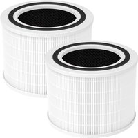 Keyoung - 2 Stück Ersatzfilter für Core 200S Luftreiniger -3-in-1 H13-True-HEPA-Filter & Hocheffizienter Aktivkohlefilter & Nylon-Vorfilter,3-Stufige von KEYOUNG