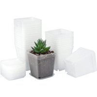 Keyoung - 24 Stück 7CM Anzuchttöpfe Pflanztöpfe Anzucht Ackig Klein Mit Untersetzer, Dickte Blumentöpfe Kunststoff Vierkant Mini Töpfe, quadrate Für Keyoung - 24 Stück 7CM Anzuchttöpfe Pflanztöpfe Anzucht Ackig Klein Mit Untersetzer, Dickte Blumentöpfe Kunststoff Vierkant Mini Töpfe, quadrate Für von KEYOUNG