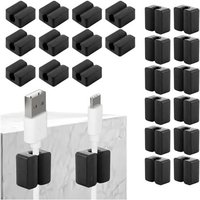 25 Stück Silikon Kabelhalter Kabelclips, Einstellbare Selbstklebend Kabelschellen, Mehrzweck-Kabelmanagement-Clips, Ladekabel Halterung für von KEYOUNG