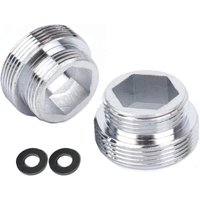 Keyoung - 2er-Pack Wasserhahn Adapter M18 auf M22 - Gewindeadapter für Außengewinde M18 und M22, ideal für Luftsprudler und Waschbecken von KEYOUNG