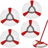 4 Stück Wischmopp Ersatzköpfe Kompatibel mit Vileda Turbo 2-in-1 Mop, Wischmop Ersatzbezug, Mikrofaser Wischmob Ersatzmop Moppköpfe für Bodenwischer von KEYOUNG