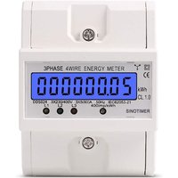 Keyoung - Digitaler Stromzähler mit lcd, 3-Phasen 4-Draht, Wechselstromzähler, Geeicht Stromzähler, Drehstromzähler für din Hutschiene Zwischenzähler von KEYOUNG