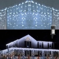 Eisregen Lichterkette Außen, 10M 300 led Anschließbar Lichterkette Außen, Weihnachtsbeleuchtung Außen IP65 Wasserdicht Timer, 8Modi Lichterkette für von KEYOUNG