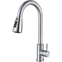 Wasserhahn Küche Ausziehbar, Hochdruck Küchenarmatur 360° Drehbar, Mischbatterie Spültischarmatur mit Brause 3 Modus, Herausziehbarer Armatur Küche von KEYOUNG
