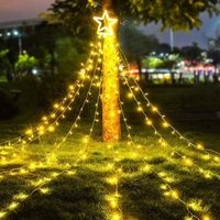 Led Lichterkette Außen WarmWeiß 3.5m 350 led Weihnachtsbeleuchtung Aussen Strom lichterketten mit 8 Leuchtmodi, Wasserdicht für Party, Garten, Baum, von KEYOUNG