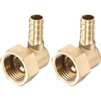 Rohrverschraubung Messing Winkel 10mm x G1/2 Rohrverbinder Weiblich mit Schwenkmutter für Wasser Kraftstoff Luft 2er Pack von KEYOUNG