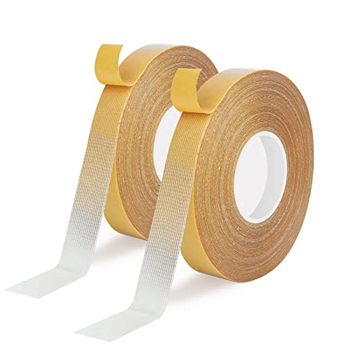 KEYRI 2 Rollen Doppelseitiges Klebeband Strapazierfähig Extra Stark Transparent Super Klebrig Spurlos Klebeband Doppelseitig Dünn für Teppich Foto Wand Küche Zuhause Schule, 15mm x 20m (2 Rollen) von KEYRI