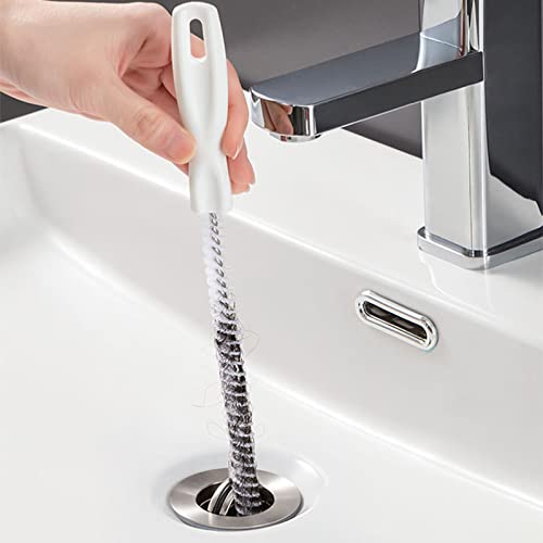 KEYRI 2 Stück Reinigungsbürsten für Abwasserkanäle Flexible Abflussreinigungsbürste Rohrreiniger Haare Entferner Drain Reinigungsbürste für Küchen,Badezimmer,Entfernen Langer Haare, 45 cm (2 Stück) von KEYRI