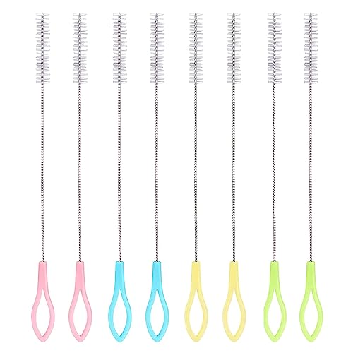 8 Stück Nylon Reinigungsbürste, Strohhalm Reinigungsbürsten, extra langer Strohrohrreiniger, Flaschenreiniger, für Reagenzgläser Reinigen Teekanne Düse Trinken Strohhalme (rhombic 8pcs) von KEYSEACRO