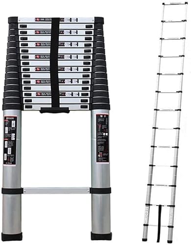 KEppd 7m/23ft extra hohe ausziehbare Leitern mit Rutschfester Matte, klappbare Mehrzweck-Teleskop-Aluminiumleiter, Belastung 150kg/330lbs (Size : 7m/23 ft) (7m/23 ft) von KEppd
