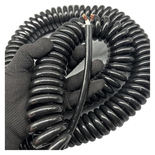 Elektrisches Spiralkabel, 2,5 mm quadratisches Stretch-Teleskop-Netzkabel, Feder-Spiralverlängerung(Stretch 18 Meter) von KEuLen