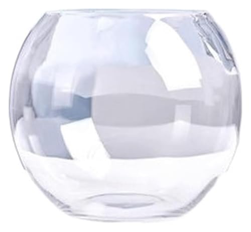 Fischschale, Fischglas, Fischtank, Büro Kleine Fisch Tank Verdickt Transparent Glas Fisch Schüssel Wohnzimmer Hause Desktop Runde Goldfisch Tank(001) von KEuLen
