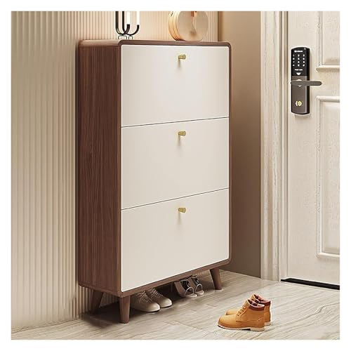 KEuLen Schuhschrank, Schuhkipper, Freistehender versteckter Schuhschrank mit Klapptüren for den Eingangsbereich, kippsicher(24-60CM) von KEuLen