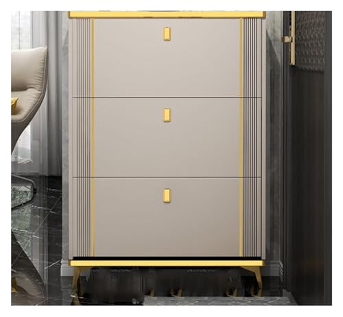 KEuLen Schuhschrank, Schuhkipper, Freistehendes verstecktes Schuhregal for den Eingangsbereich, das Eimer-Schuhschrank kippt(Grey,70 * 24 * 120cm) von KEuLen
