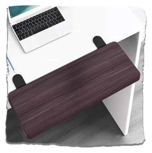 KEuLen Tastaturablage, Schreibtischverlängerung, Schreibtisch-Extender-Tablett, zusammenklappbare Arbeitsplatten-Verlängerungsklemme auf dem Computer-Armlehnenregal(Walnut,30"/75cm) von KEuLen