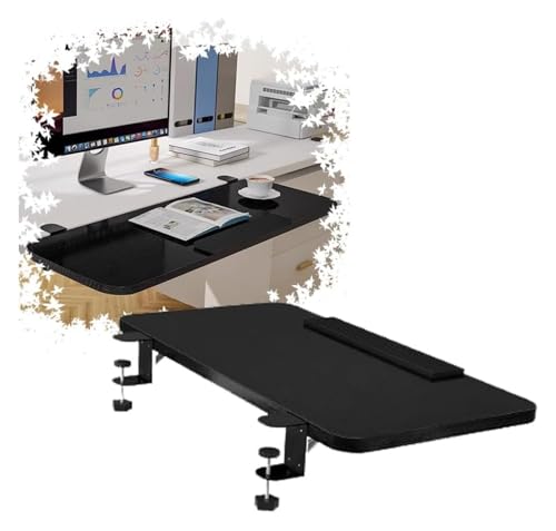 KEuLen Tastaturablage, Tastaturauszug, Desktop-Erweiterungsplatine Tastaturablage Holz Computer Handgelenkauflage Einstellbarer Winkel(Black,65cm/25in) von KEuLen