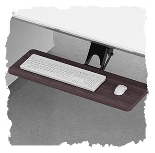 KEuLen Tastaturablage, Tastaturauszug, Schwenkbare Tastaturschublade unter dem Schreibtisch, Einstellbarer Winkel, ausziehbare Schreibtischverlängerung for Tippen, Büroarbeiten(Walnut,75CM/30IN) von KEuLen