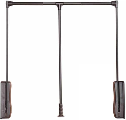 Kleiderlift für Schrank,Kleiderlift für Garderoben Herunterziehbare, verstellbare, seitlich montierte Kleiderstange, Kleiderstange aus Aluminiumlegierung(Black,930-1250mm) von KEuLen
